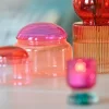 Voile Glasskrukke H9 Rød/Rosa