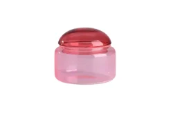 Voile Glasskrukke H9 Rød/Rosa