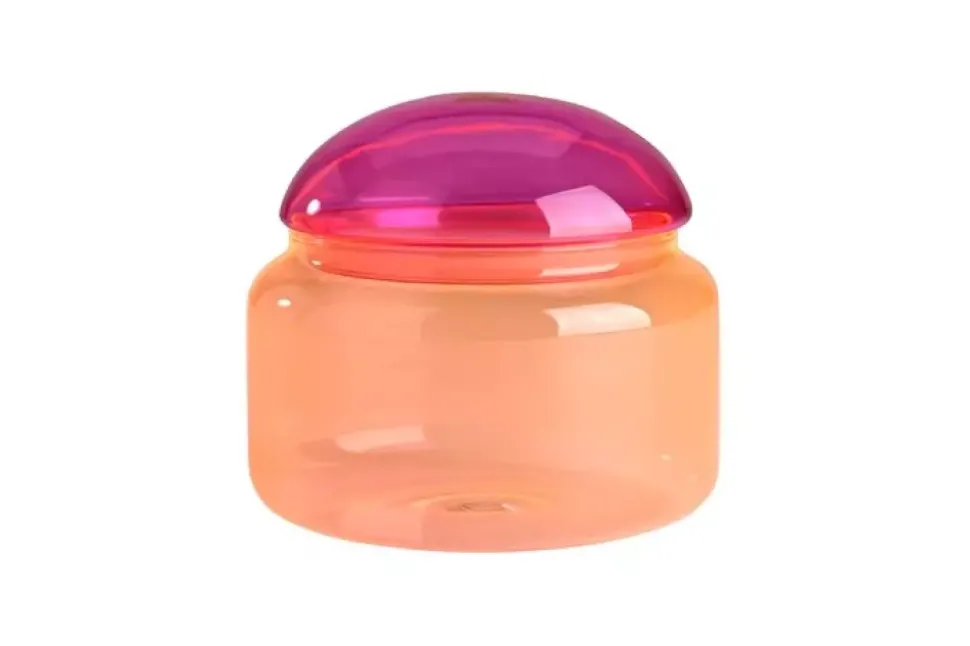 Voile Glasskrukke H12 Rosa/Oransj