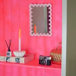 Wavey Speil 33x43 Lys Rosa