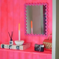 Wavey Speil 33x43 Lys Rosa