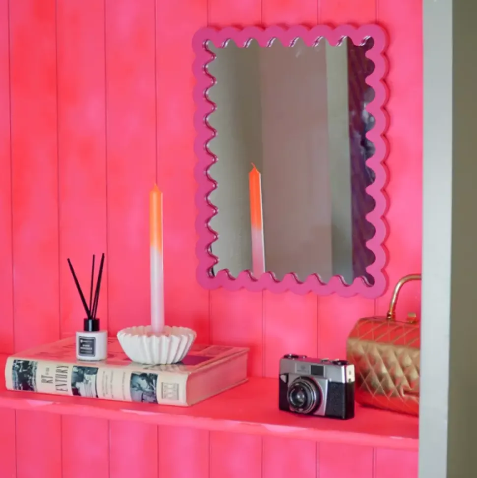 Wavey Speil 33x43 Lys Rosa