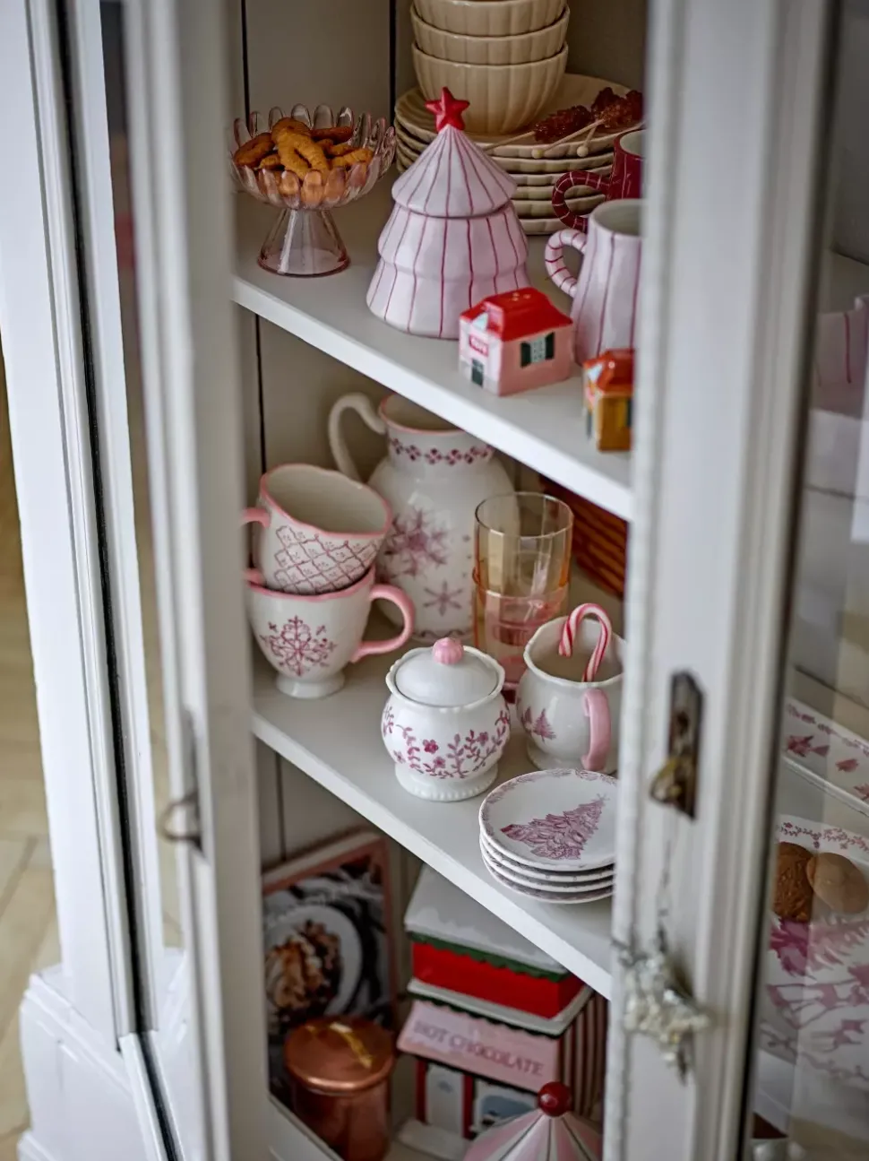 Wonderland Fløtekanne Og Sukkerskål Rosa Keramikk