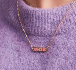 Word Candy Tag Necklace Love