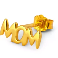 Word MOM Ørering 1 stk Forgyldt
