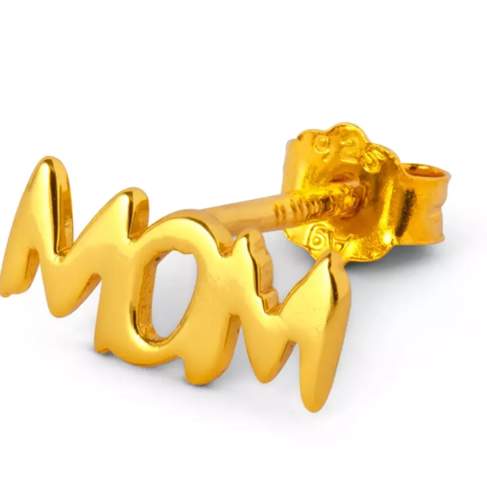 Word MOM Ørering 1 stk Forgyldt