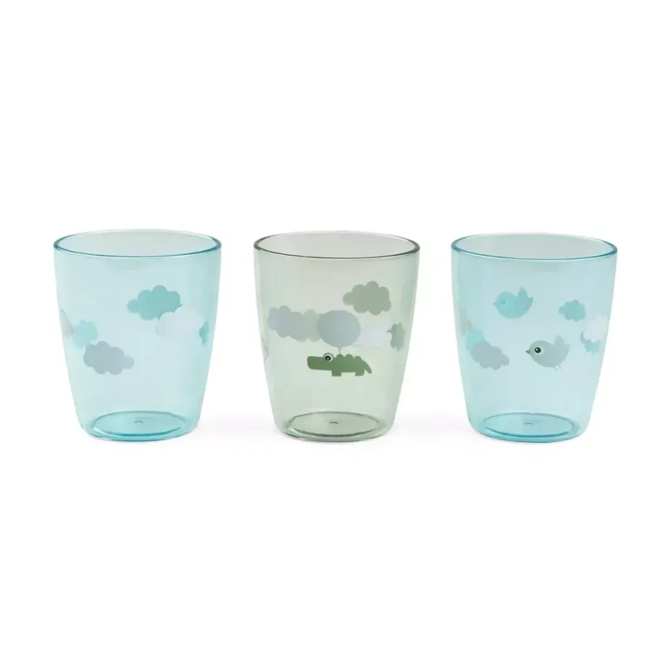 Yummy Miniglass 3pk Happy Clouds Grønn