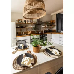 Ziczac - Rattan - Serviettring s/4 Beige