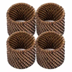 Ziczac - Rattan - Serviettring s/4 Brun