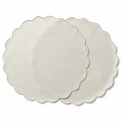 Ziczac - Scallopped - Dekkebrikke tekstil 2-pk Natur