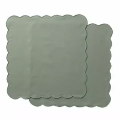 Ziczac - Scallopped - Tekstilserviett 2-pk Grønn