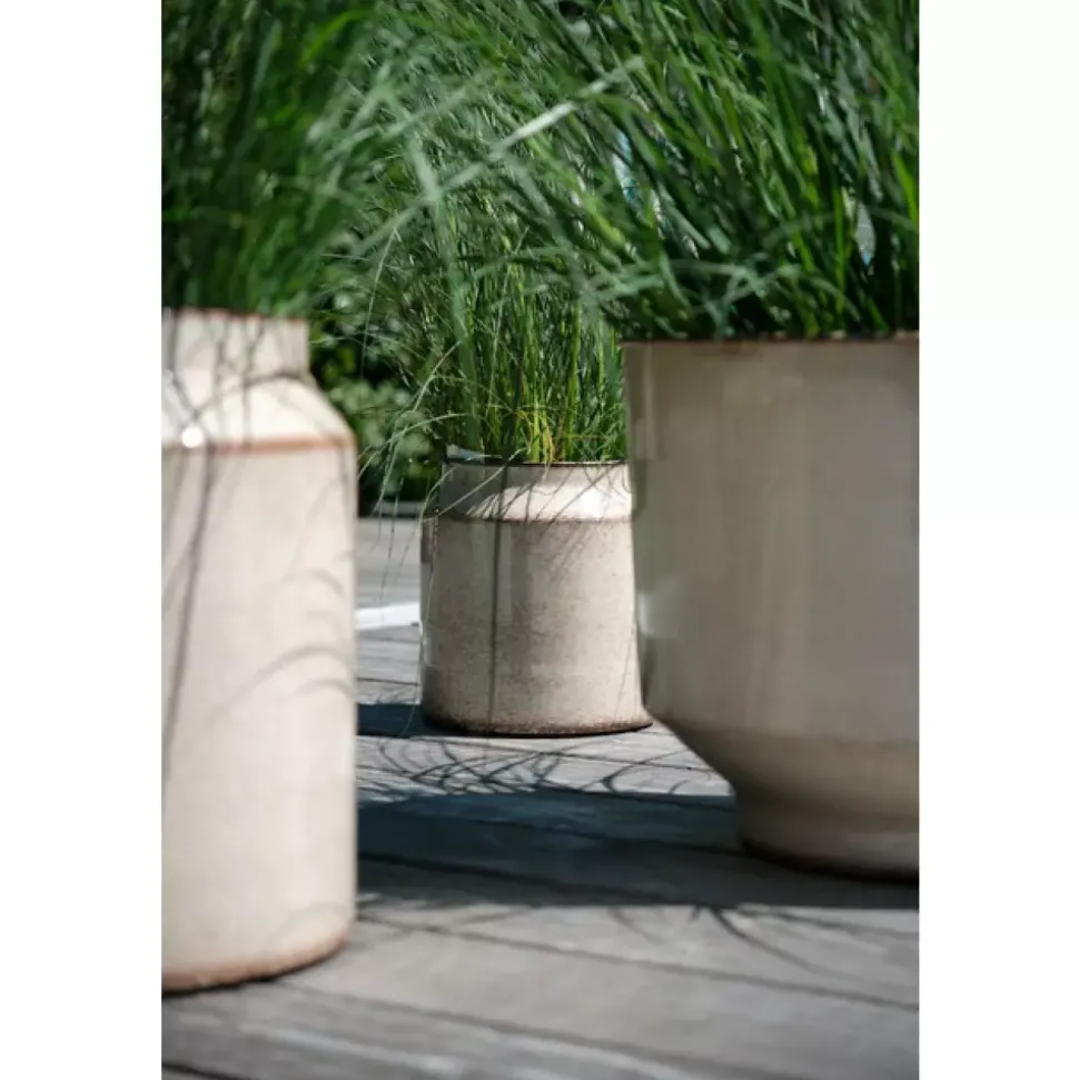 Ziggy Utendørs Blomsterpotte S/3 Krem D32-41 H24-33